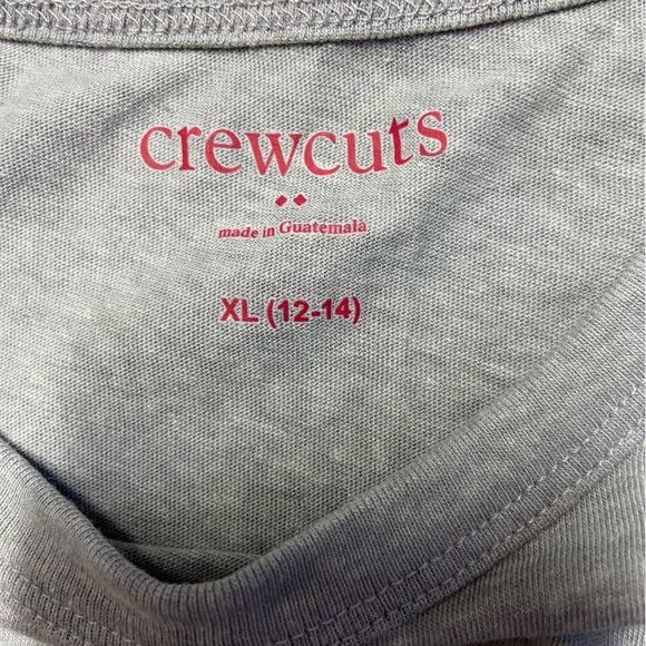 Crewcuts Gray Heart Throb T-Shirt Boys' Size XL (12-14) Graphic Tee Stretch - Picture 7 of 7